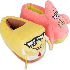 Ladies Plush Slippers SpongeBob Patrick Star 3D Slip-On Indoor Comfort